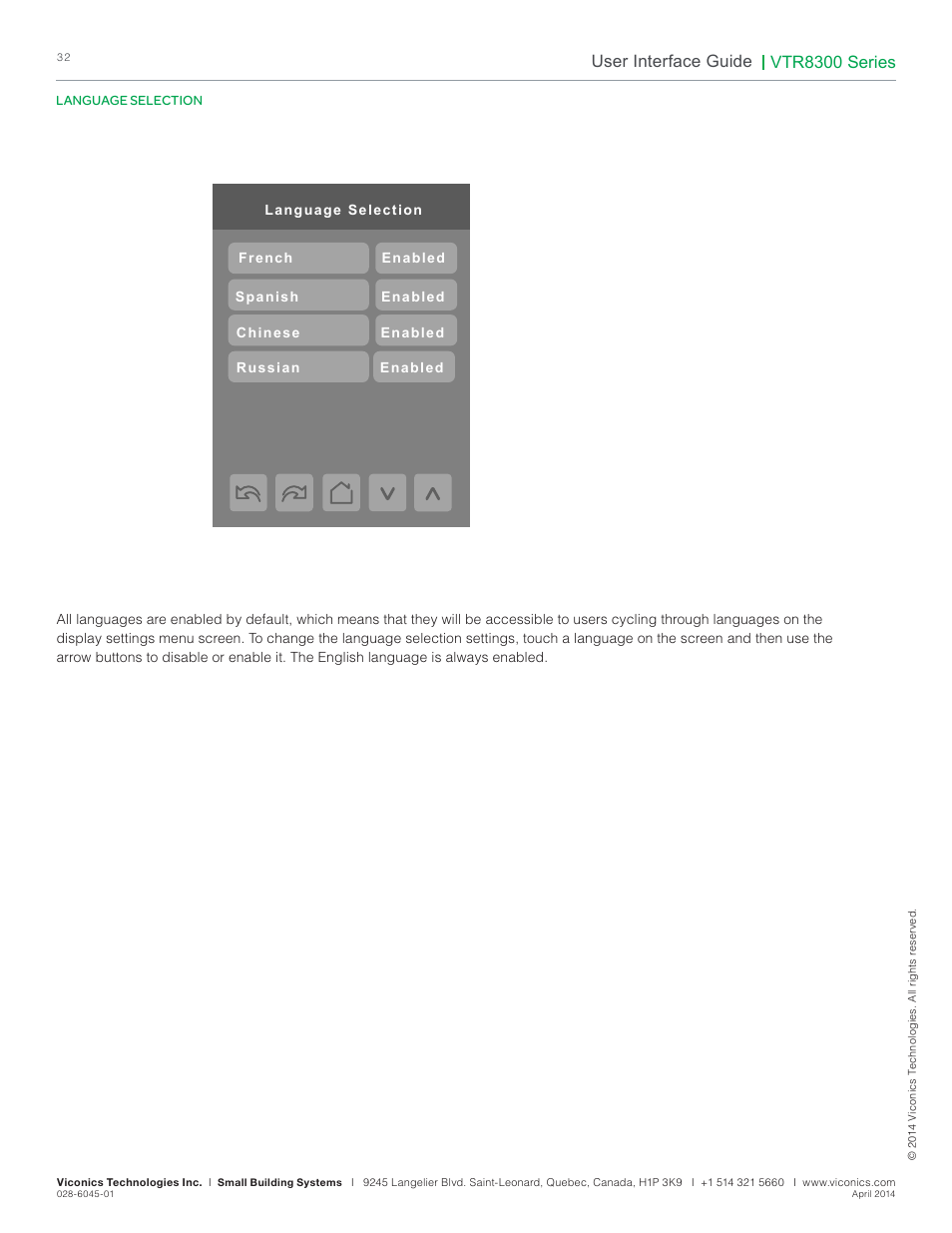 Vtr8300 series, User interface guide | Viconics VTR8300 Line Voltage User Interface Guide User Manual | Page 32 / 32