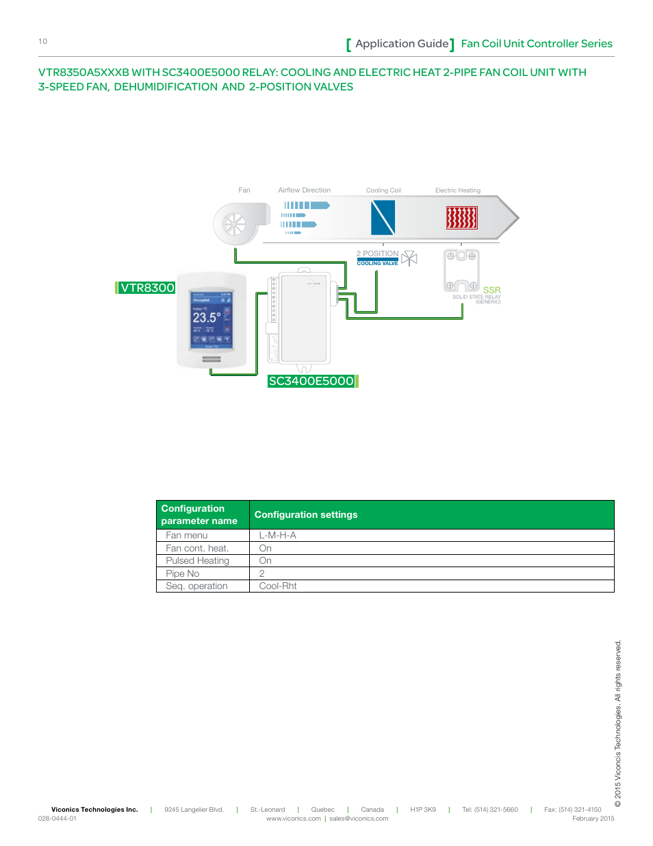 Vtr8300, Fan coil unit controller series application guide | Viconics VT8300 Low Voltage Application Guide User Manual | Page 10 / 64