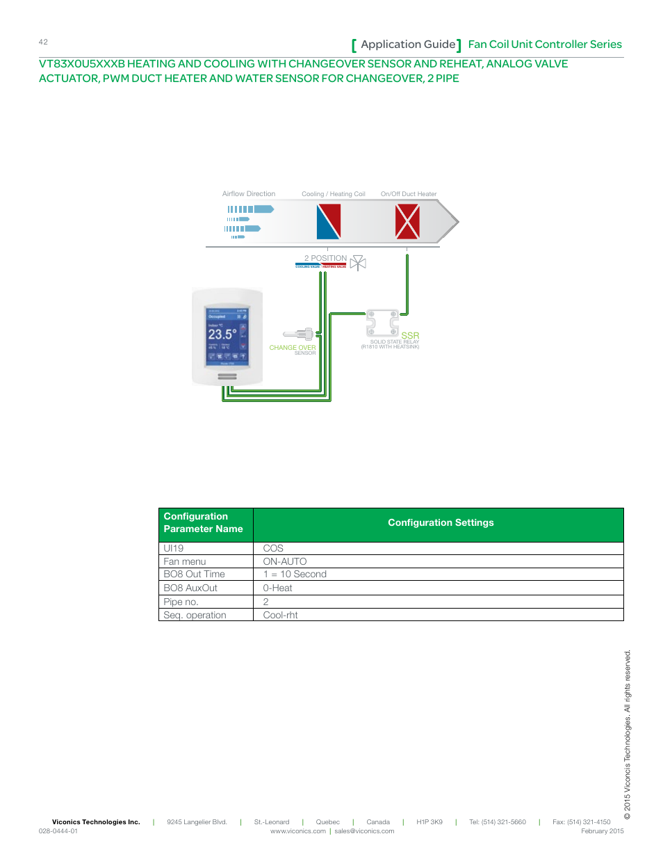 Fan coil unit controller series application guide | Viconics VT8300 Low Voltage Application Guide User Manual | Page 42 / 64