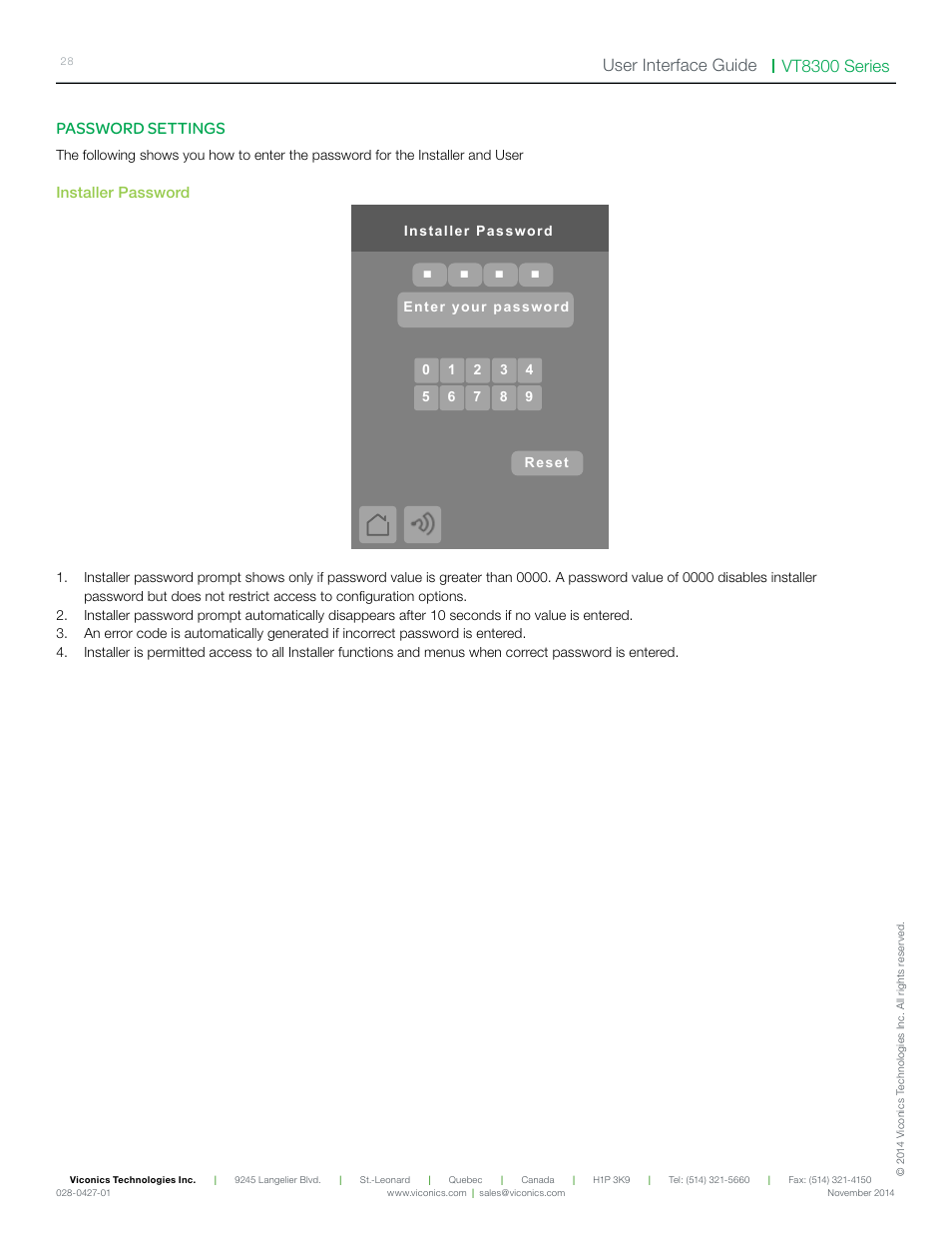 Viconics VT8300 Low Voltage User Interface Guide User Manual | Page 28 / 45