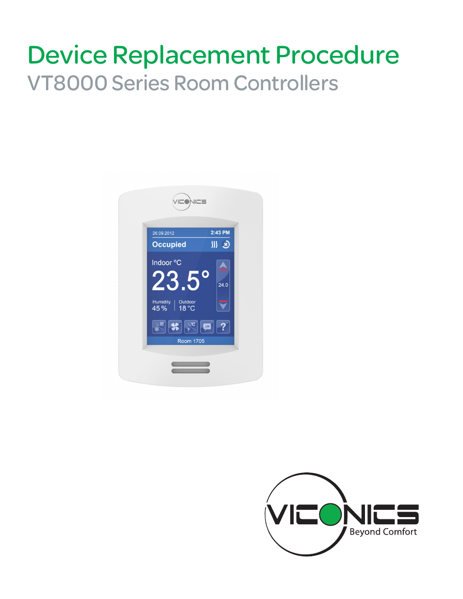 Viconics VT8000 Series Device Replacement Guide User Manual | 7 pages