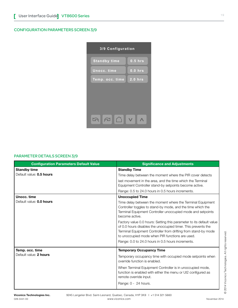 Vt8600 series, User interface guide | Viconics VT8600 User Interface Guide User Manual | Page 19 / 47