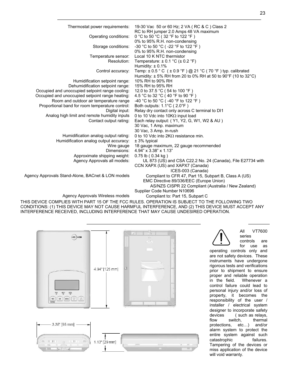 Viconics VT7607 BACnet Integration Guide (First Release 1000 Series) User Manual | Page 23 / 23