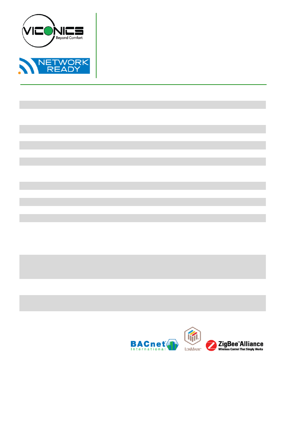 Viconics VT7607 Installation Manual User Manual | 36 pages