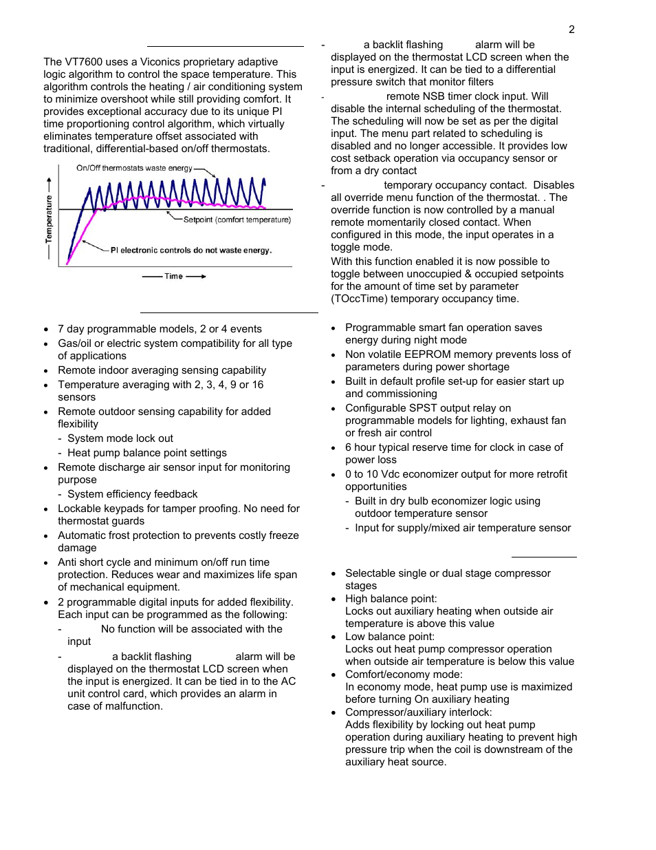 Viconics VT7600 Installation Guide (First Release 1000 Series) User Manual | Page 2 / 24