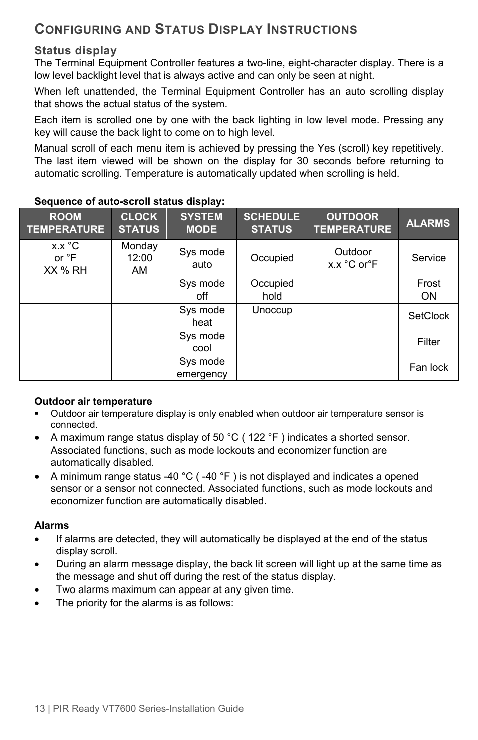 Viconics VT7600 Installation Guide (Current Release 5000 Series PIR Ready) User Manual | Page 13 / 39