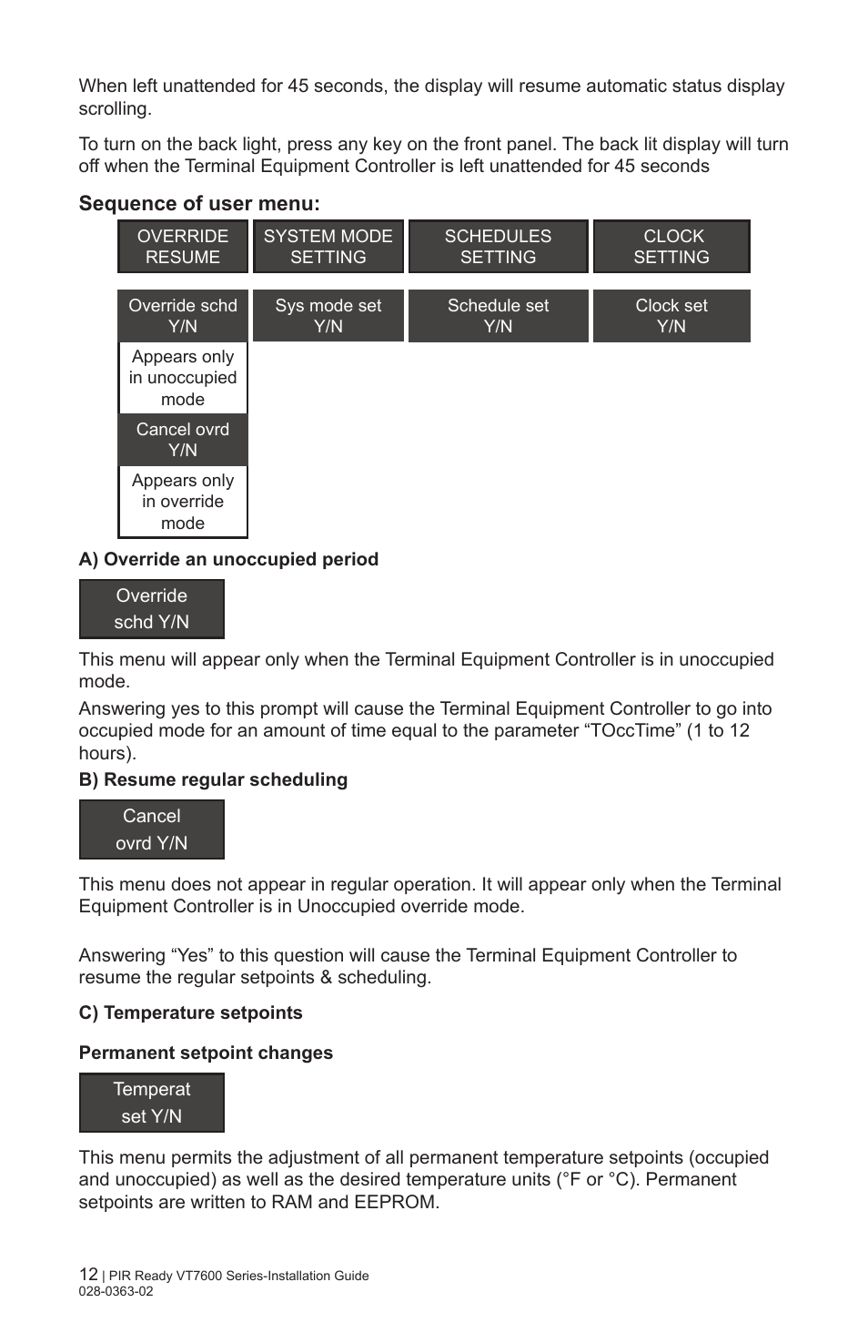 Viconics VT7606E Installation Manual User Manual | Page 12 / 34