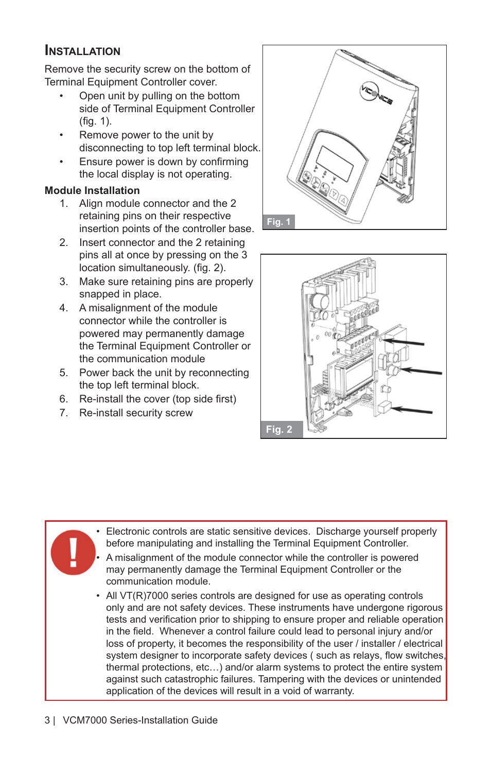 Viconics VCM7000 Installation Guide User Manual | Page 3 / 4