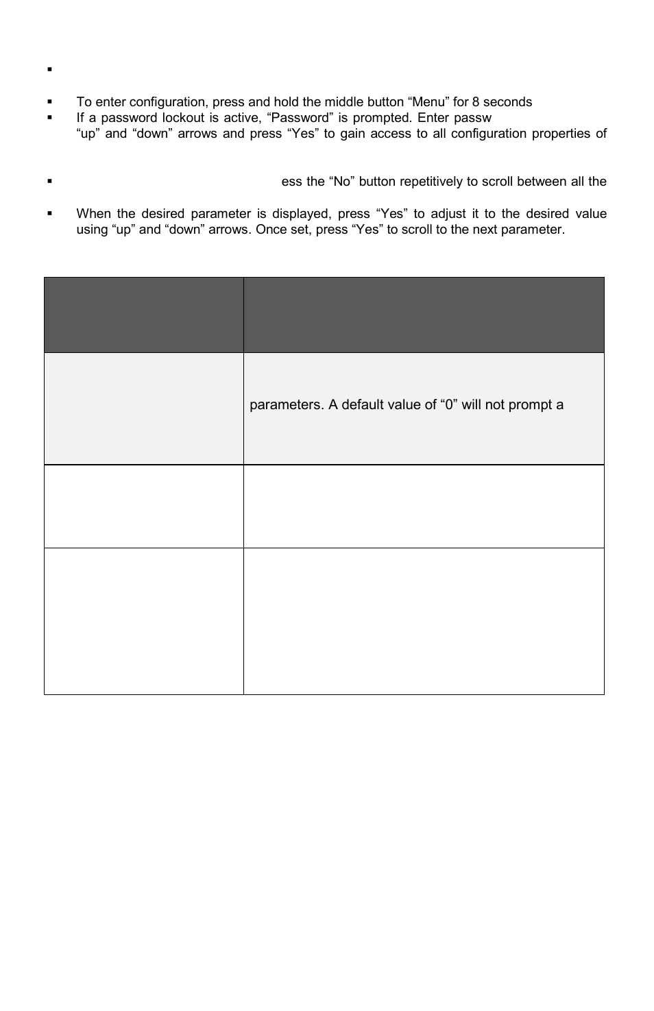 Installer configuration parameter menu | Viconics VZ7656H Wireless Installation Guide User Manual | Page 17 / 29