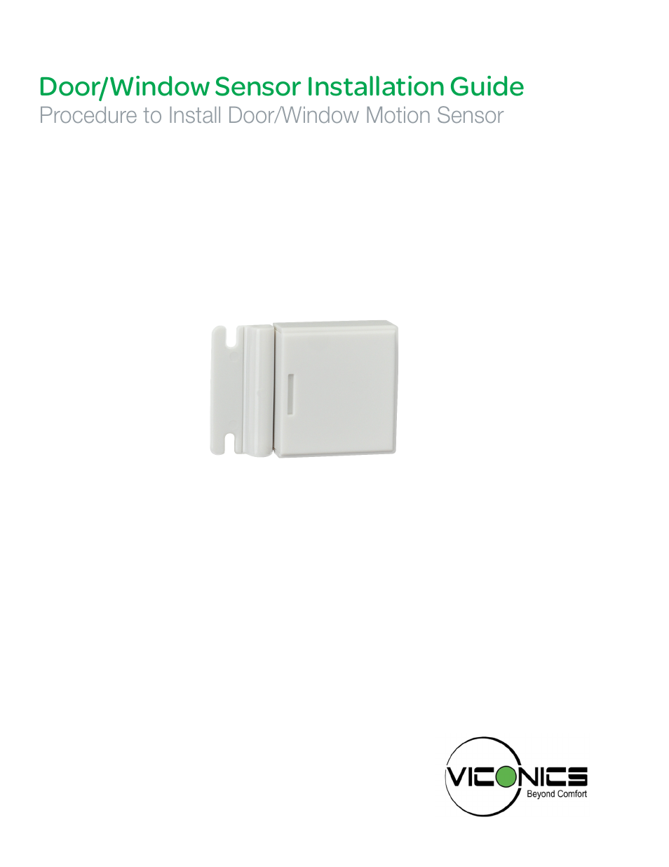Viconics SED-WDS-P (ZigBee Pro) Door and Window Sensor Installation guide User Manual | 4 pages