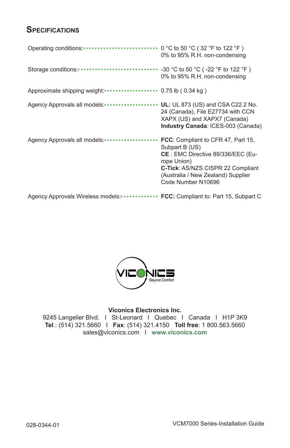 Viconics VCM7000 Series (ZigBee Pro  Classic ZigBee) Installation Guide User Manual | Page 4 / 4