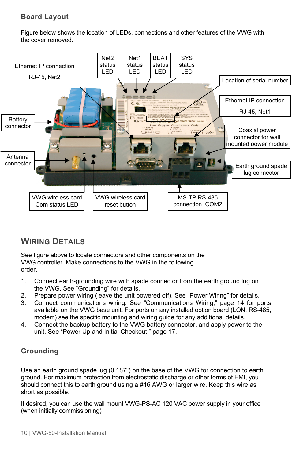 Viconics VWG-50 (Classic ZigBee) Installation Guide User Manual | Page 10 / 20