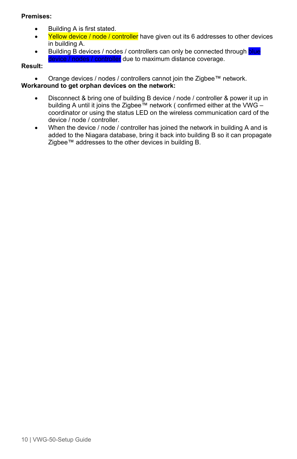 Viconics VWG-50 (Classic ZigBee) Design Consideration and Setup Guide User Manual | Page 10 / 33