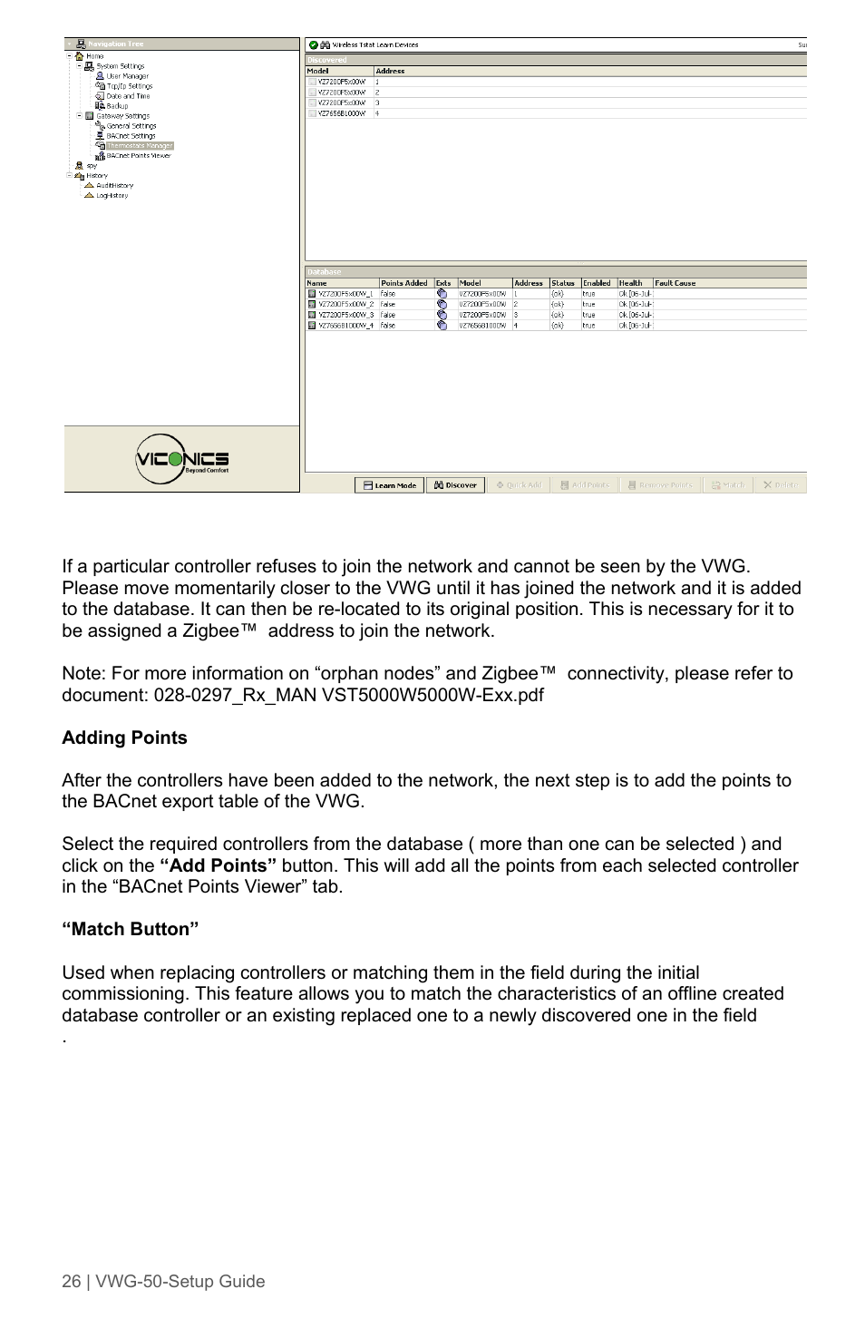 Viconics VWG-50 (Classic ZigBee) Design Consideration and Setup Guide User Manual | Page 26 / 33