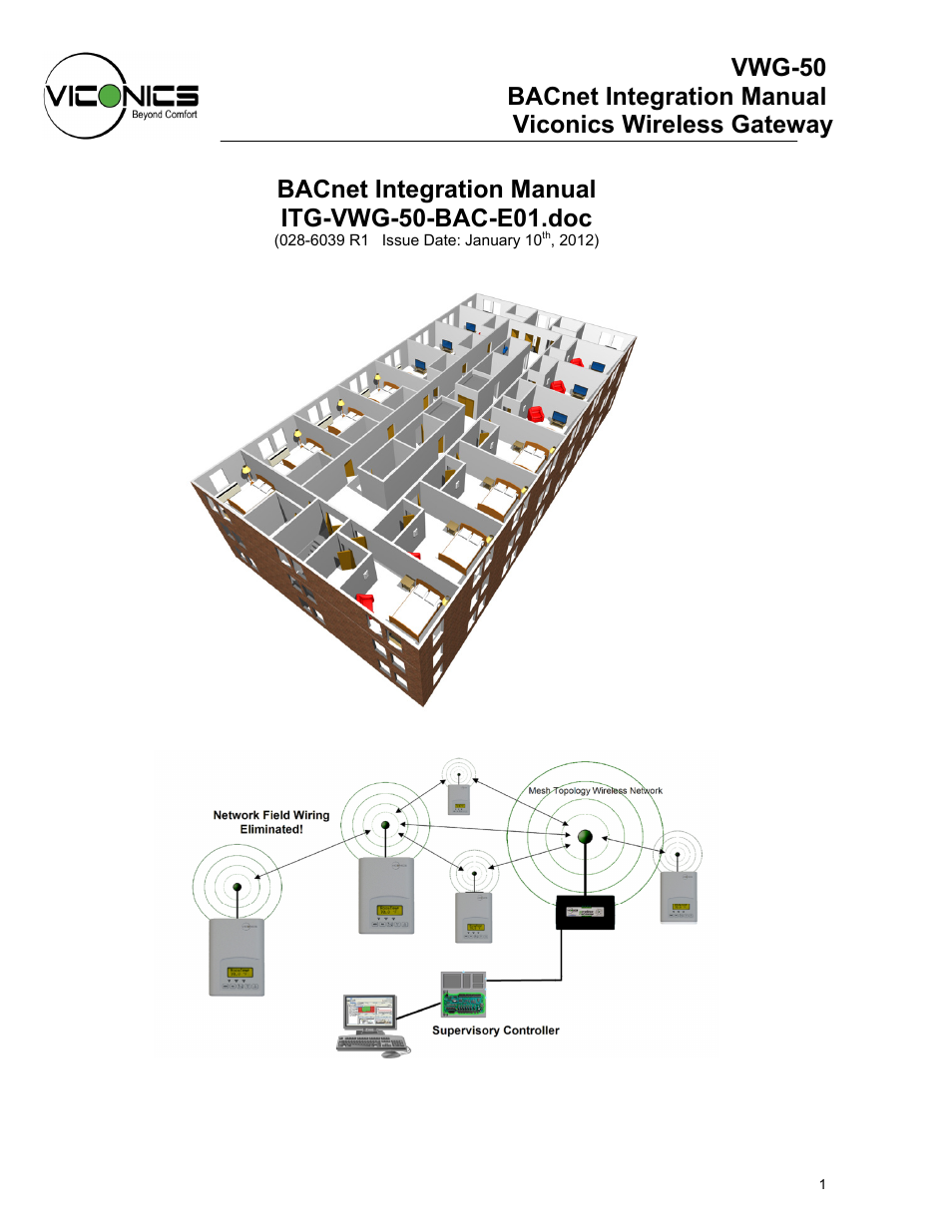 Viconics VWG-50 (Classic ZigBee) BACnet Integration Manual User Manual | 30 pages