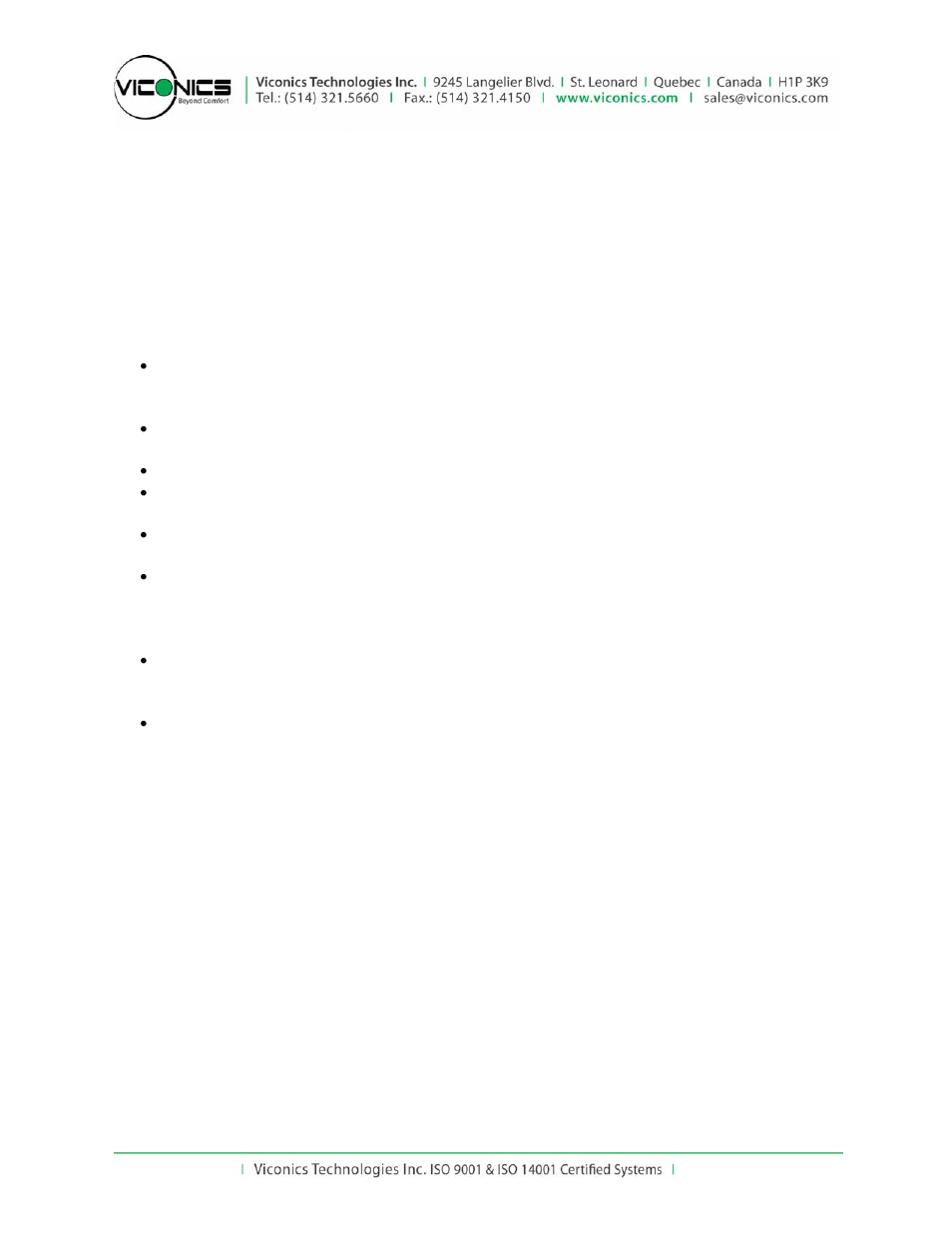 Viconics VWG-50 (Classic ZigBee) Engineering Guide Specifications User Manual | Page 2 / 2