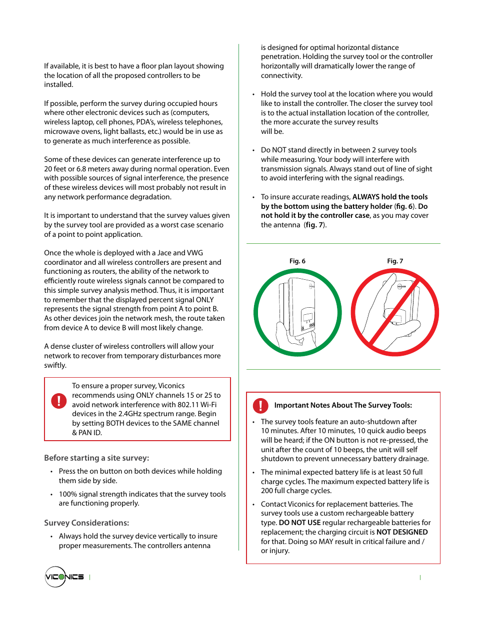 Site survey overview | Viconics VST5000 (Classic ZigBee) User Guide User Manual | Page 5 / 12