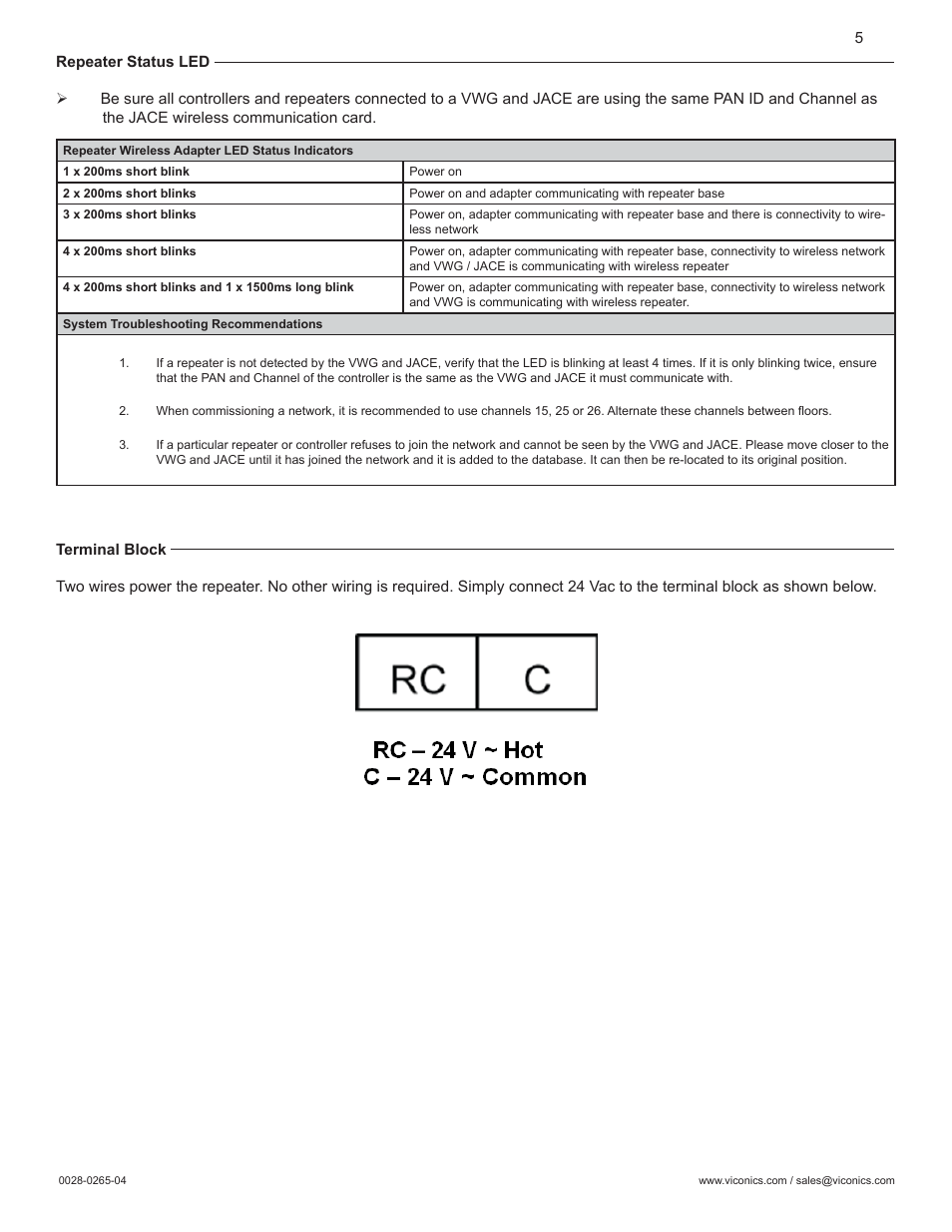 Viconics VRP5000 (Classic ZigBee) Installation Manual User Manual | Page 5 / 7