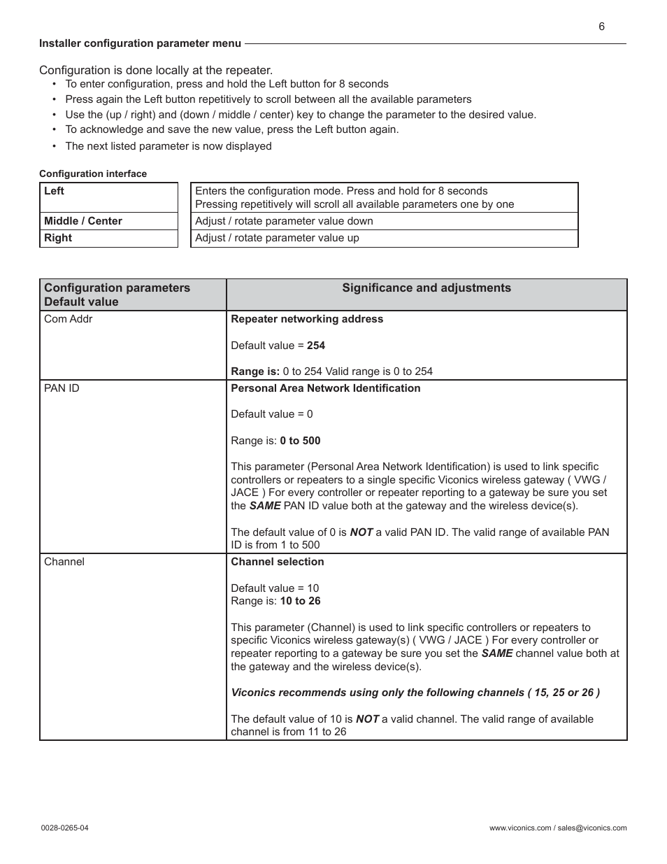 Viconics VRP5000 (Classic ZigBee) Installation Manual User Manual | Page 6 / 7