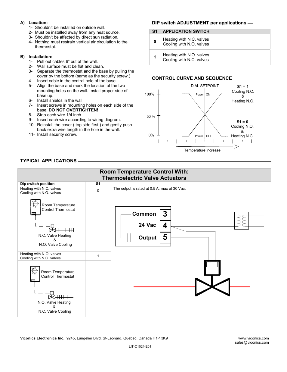 Common 24 vac output | Viconics C1024 User Manual | Page 2 / 2