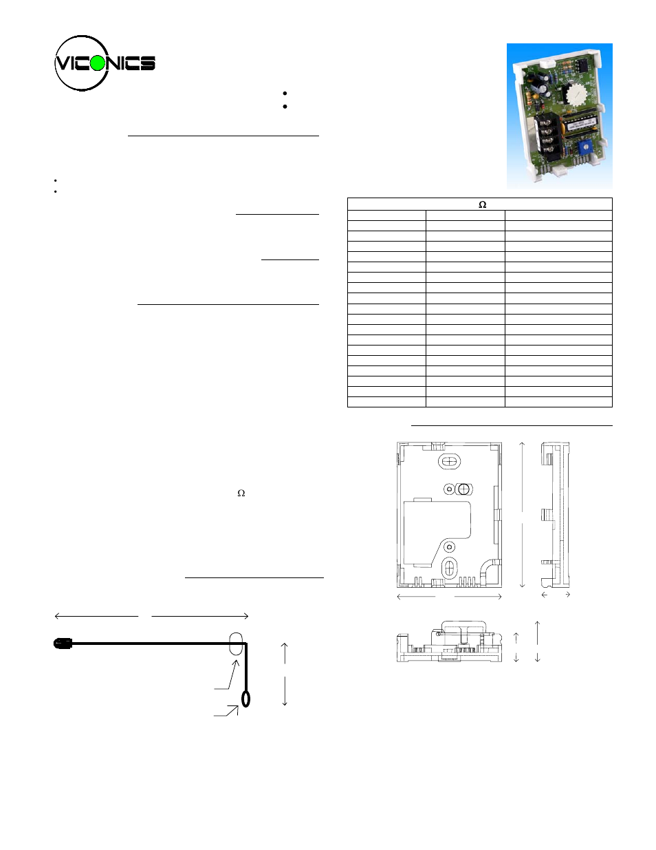 Viconics T021-M018 User Manual | 2 pages