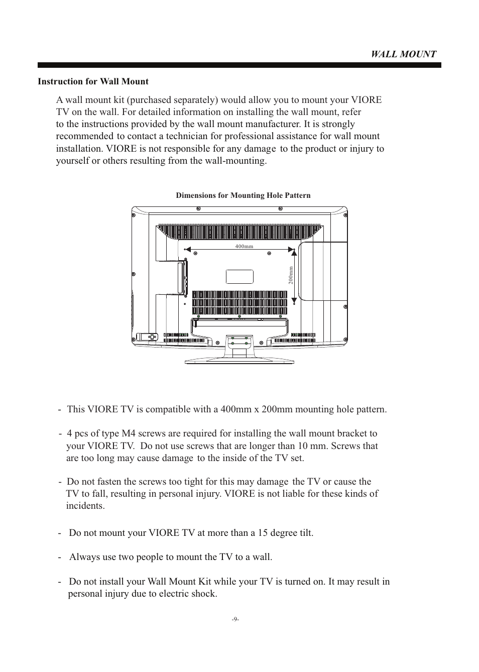 VIORE LC32VH70 User Manual | Page 10 / 18