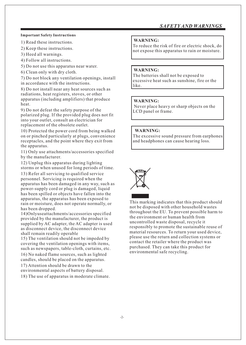 VIORE LED22VH50 User Manual | Page 3 / 18