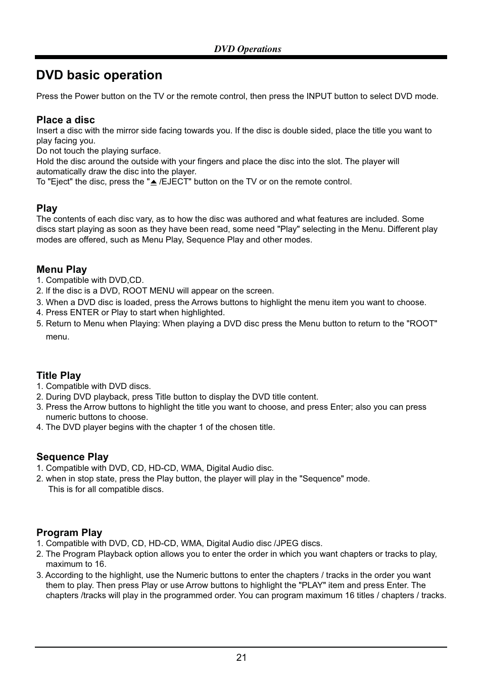 Dvd basic operation | VIORE LED24VF65D User Manual | Page 23 / 36