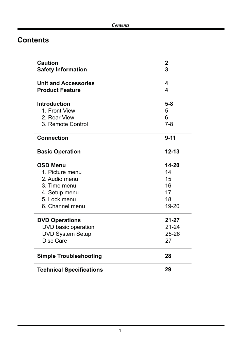 VIORE LED24VF65D User Manual | Page 3 / 36