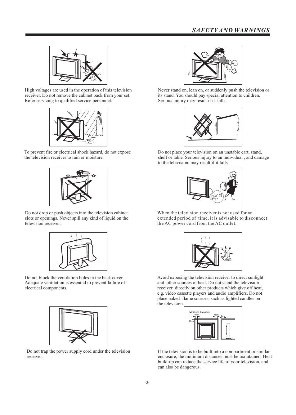 Safety and warnings | VIORE LED26VF55D User Manual | Page 4 / 23