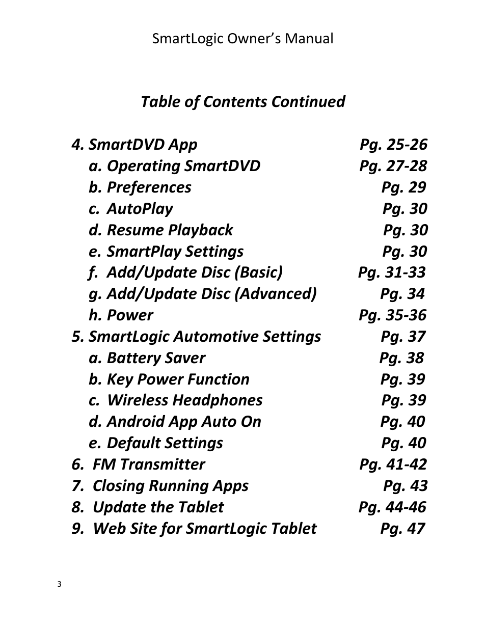 Vizualogic SmartLogic User Manual | Page 3 / 48