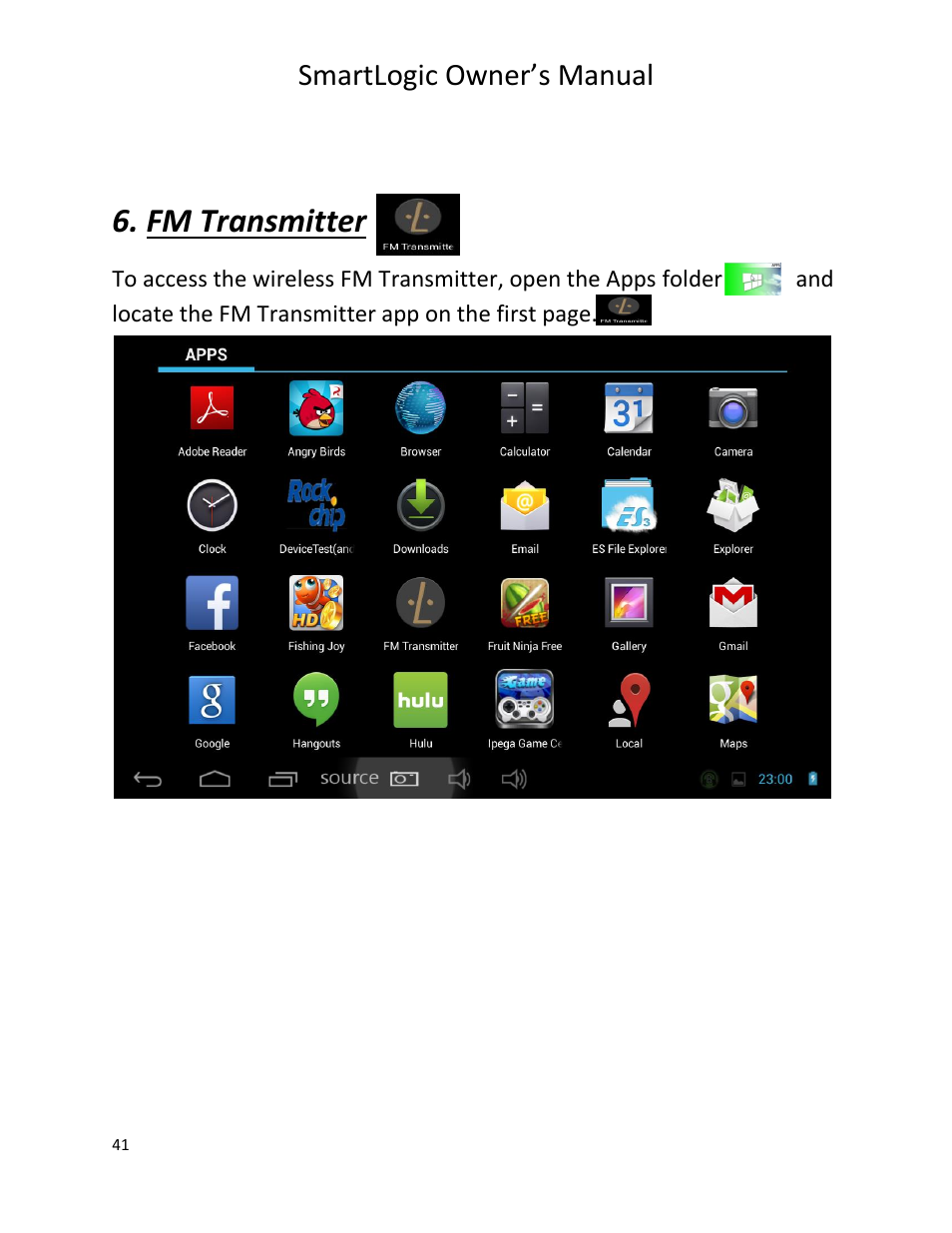 Fm transmitter, Smartlogic owner’s manual | Vizualogic SmartLogic User Manual | Page 41 / 48