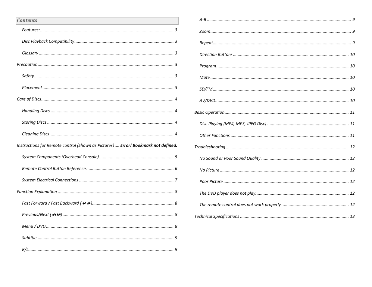 Vizualogic Overheads User Manual | Page 2 / 13