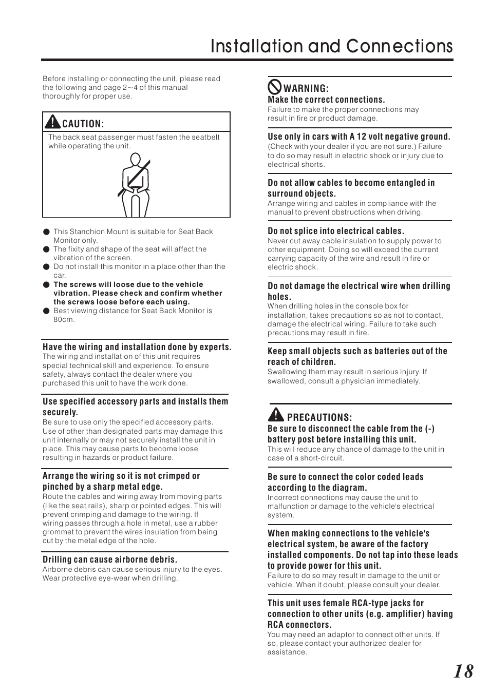 Ins tallation and conn ections | Vizualogic RoadTrip Elite 9 User Manual | Page 19 / 32