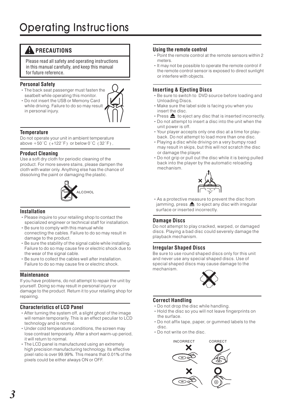 Operating ins truc tions | Vizualogic RoadTrip Elite 9 User Manual | Page 4 / 32