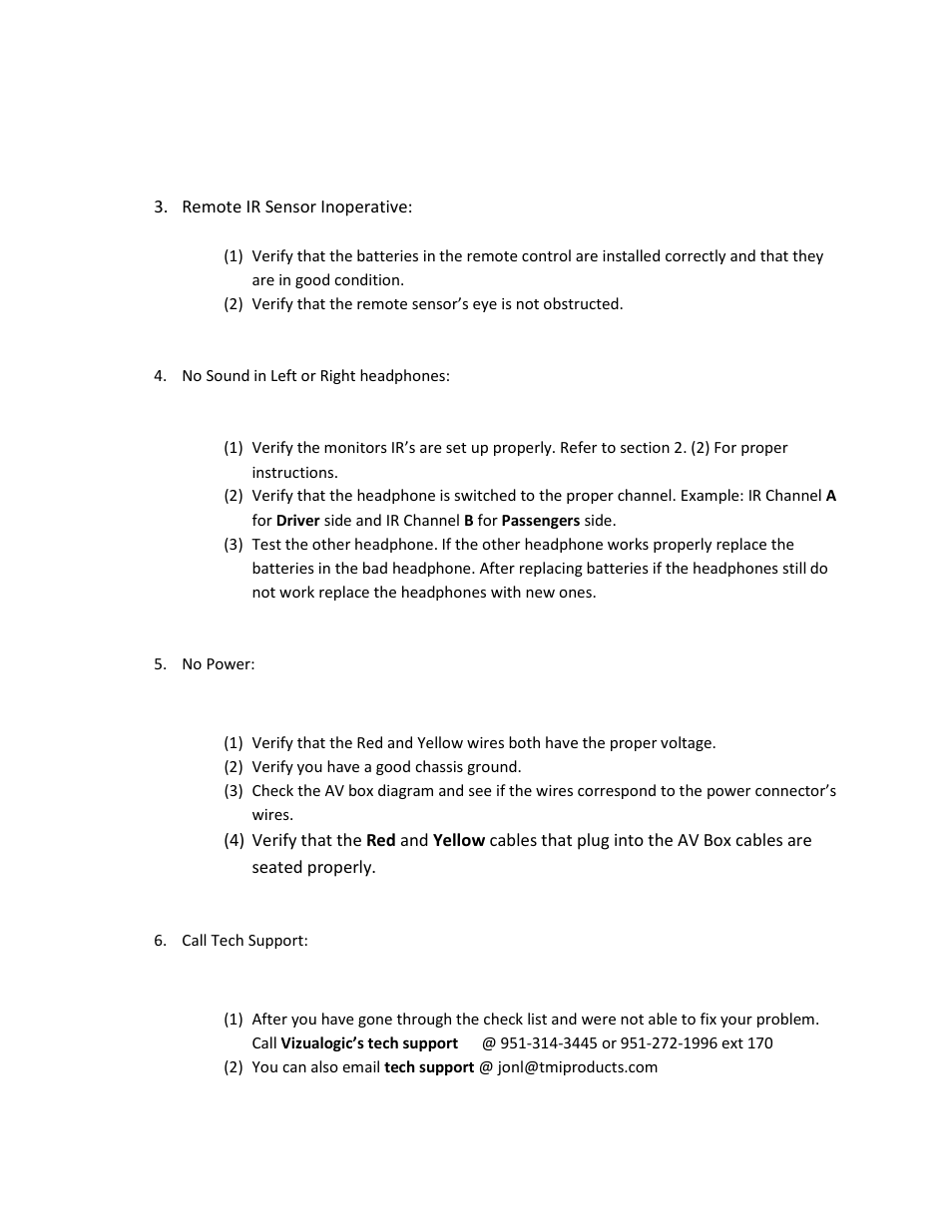 Vizualogic A-1260 Troubleshooting Guide User Manual | Page 2 / 2
