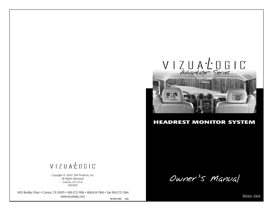 Vizualogic Advantage Series Owner's Manual User Manual | 6 pages