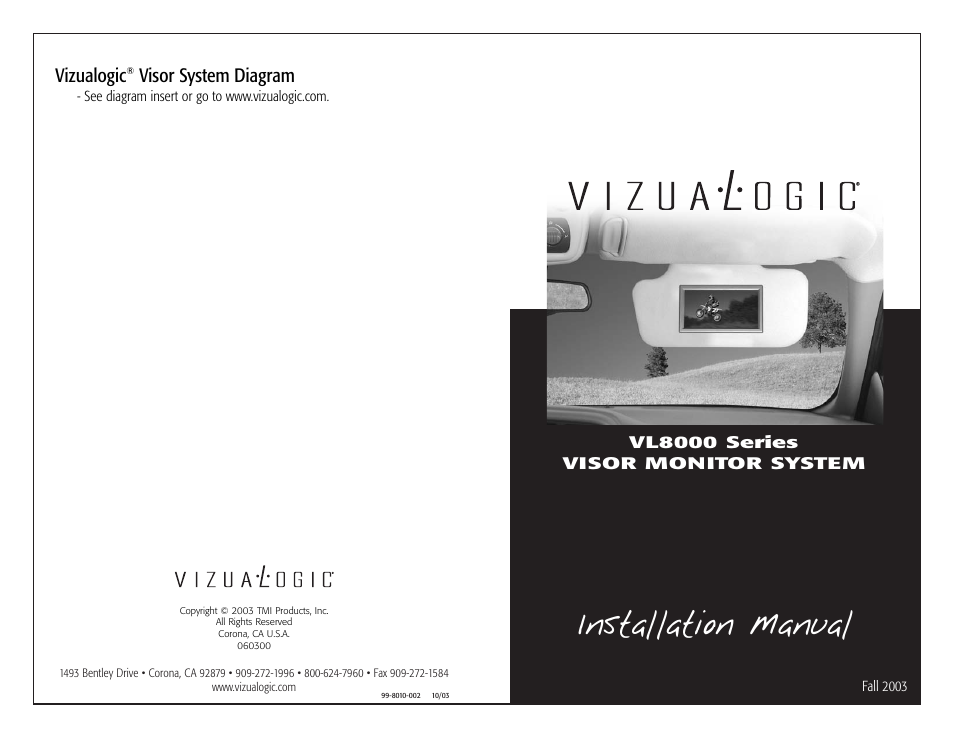 Vizualogic VL8000 Series Installation Instructions User Manual | 2 pages