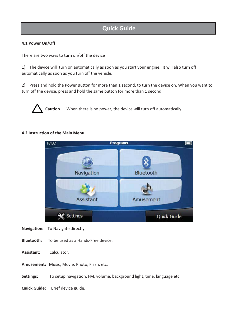 Quick guide | Vizualogic RoadTrip GPS Mirror User Manual | Page 10 / 29