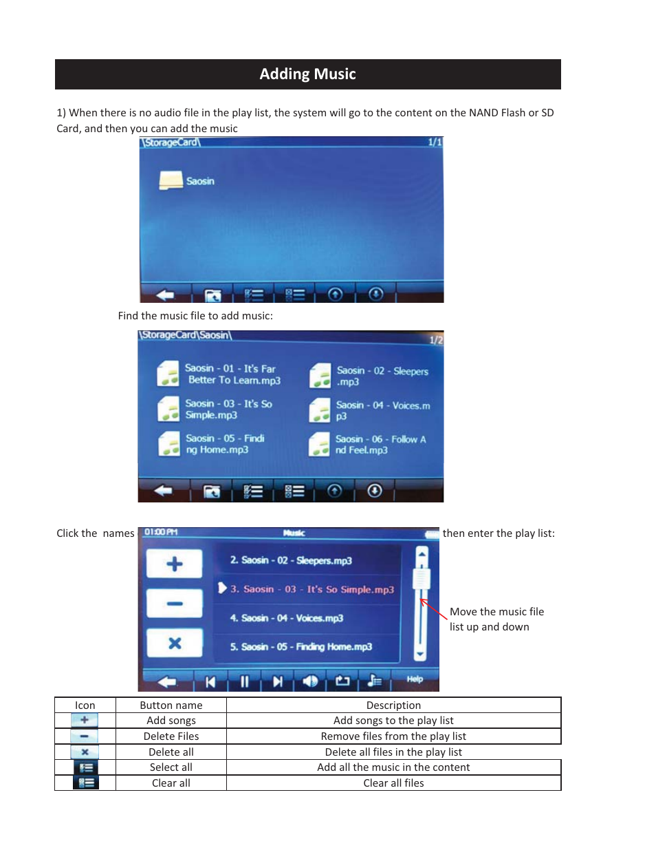 Adding music | Vizualogic RoadTrip GPS Mirror User Manual | Page 20 / 29