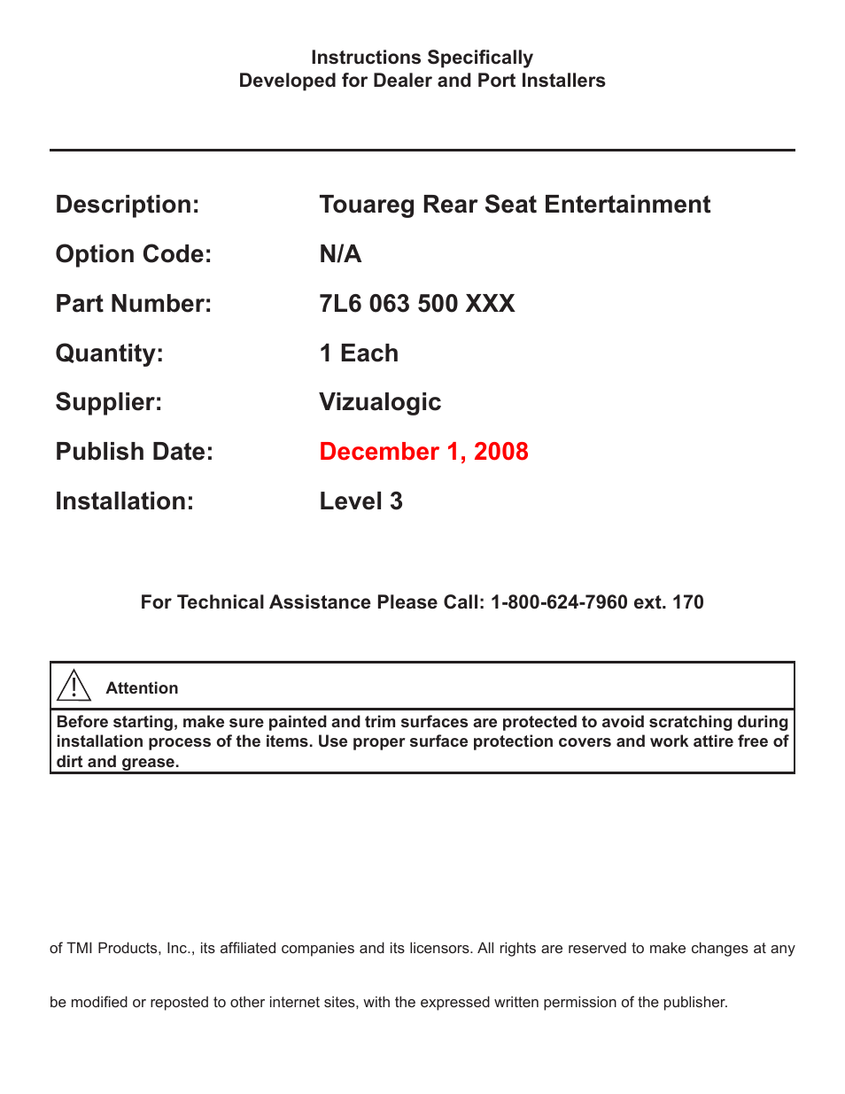 Vizualogic VW Touareg System User Manual | 20 pages