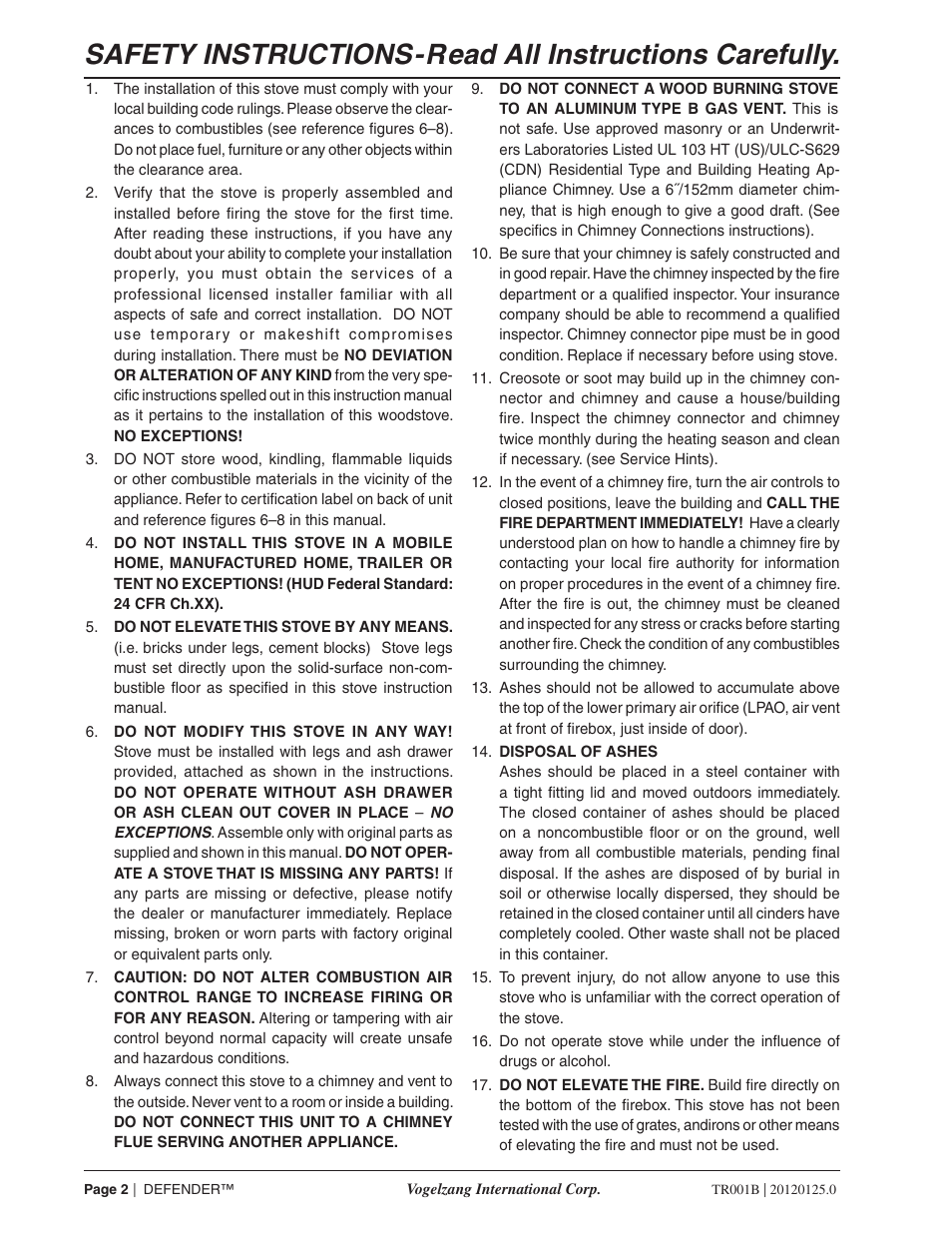 Vogelzang TR001B User Manual | Page 2 / 24