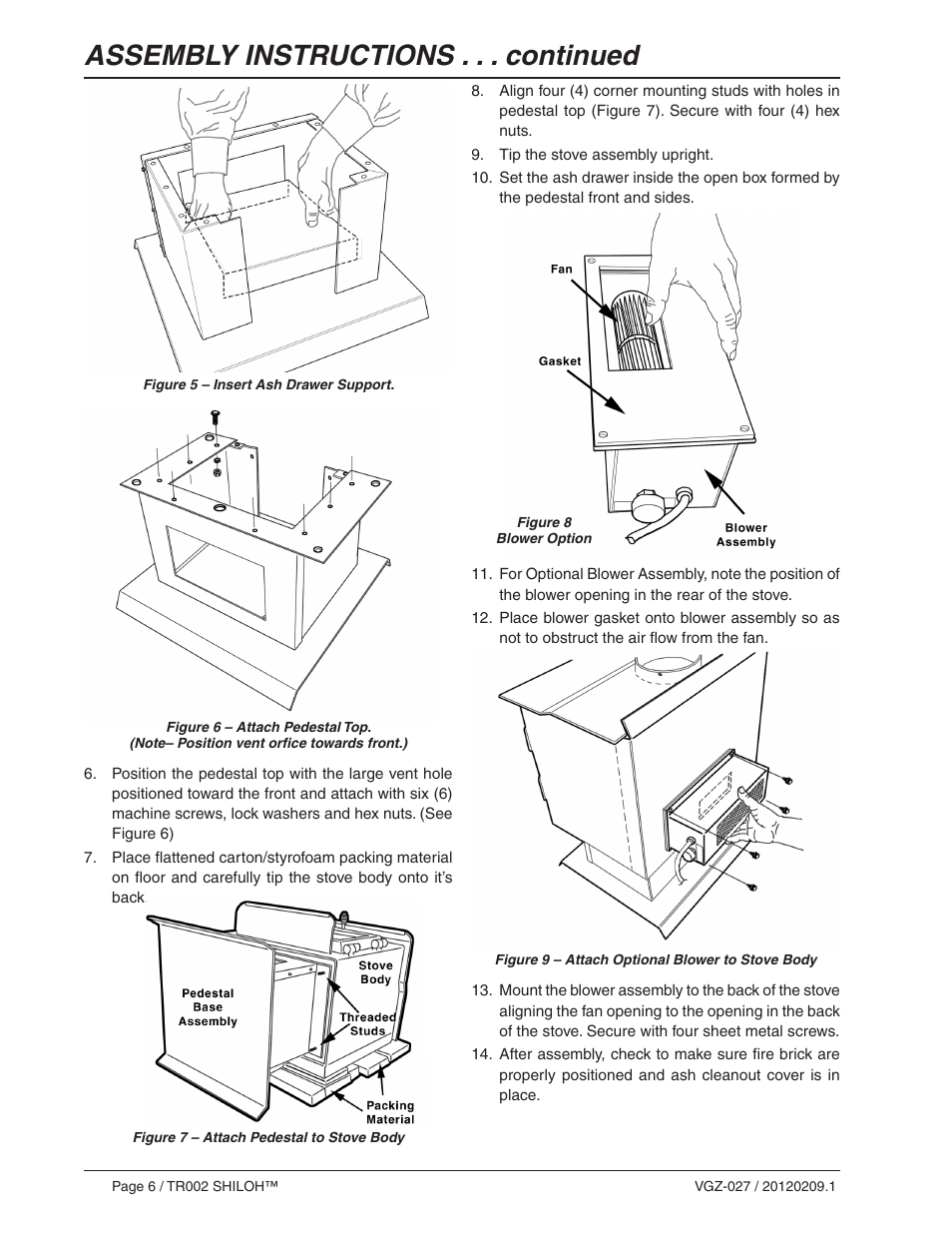 Assembly instructions . . . continued | Vogelzang TR002 User Manual | Page 6 / 22