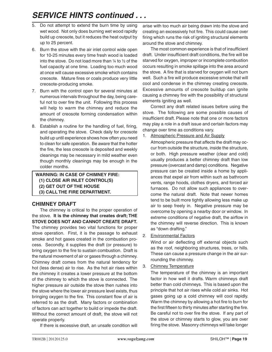 Service hints continued | Vogelzang TR002B User Manual | Page 19 / 26