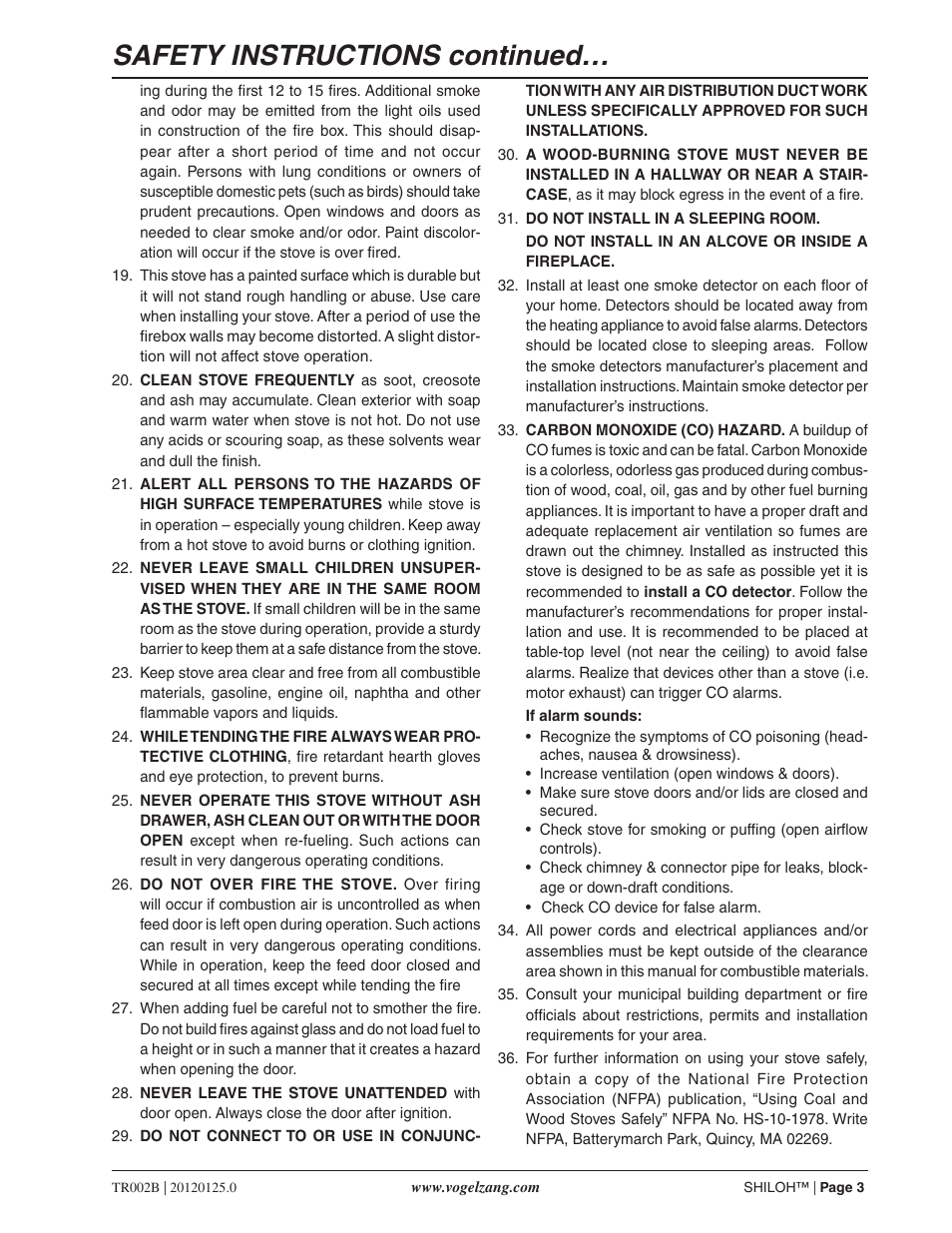 Safety instructions continued | Vogelzang TR002B User Manual | Page 3 / 26