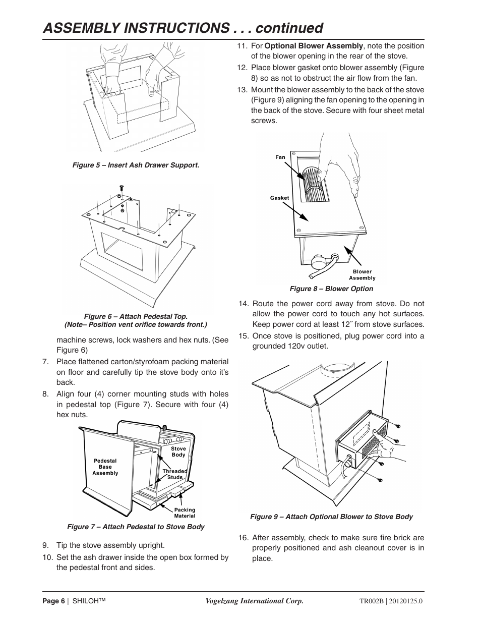 Assembly instructions . . . continued | Vogelzang TR002B User Manual | Page 6 / 26