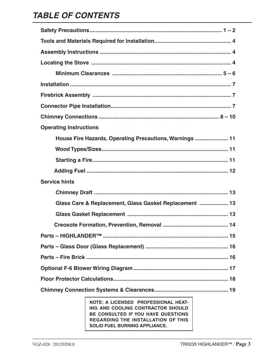 Vogelzang TR003 User Manual | Page 3 / 20