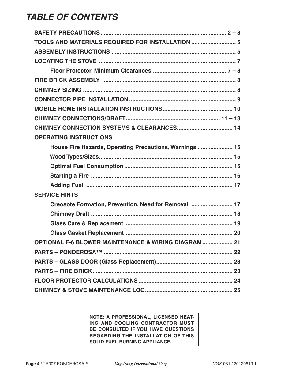 Vogelzang TR007 User Manual | Page 4 / 26