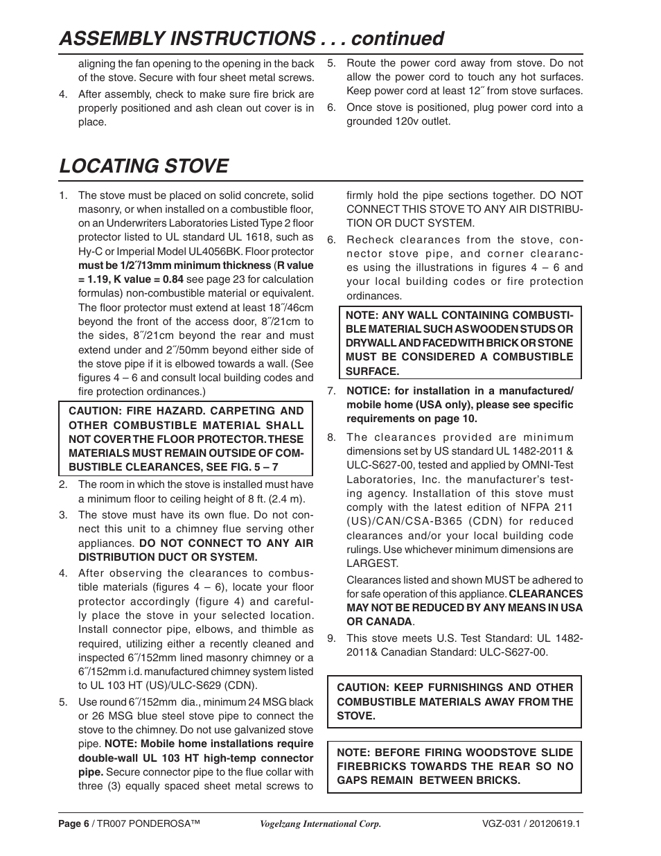 Vogelzang TR007 User Manual | Page 6 / 26