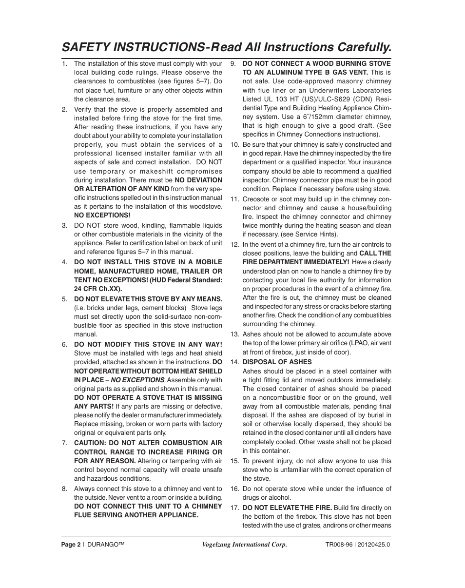 Vogelzang TR008 User Manual | Page 2 / 24